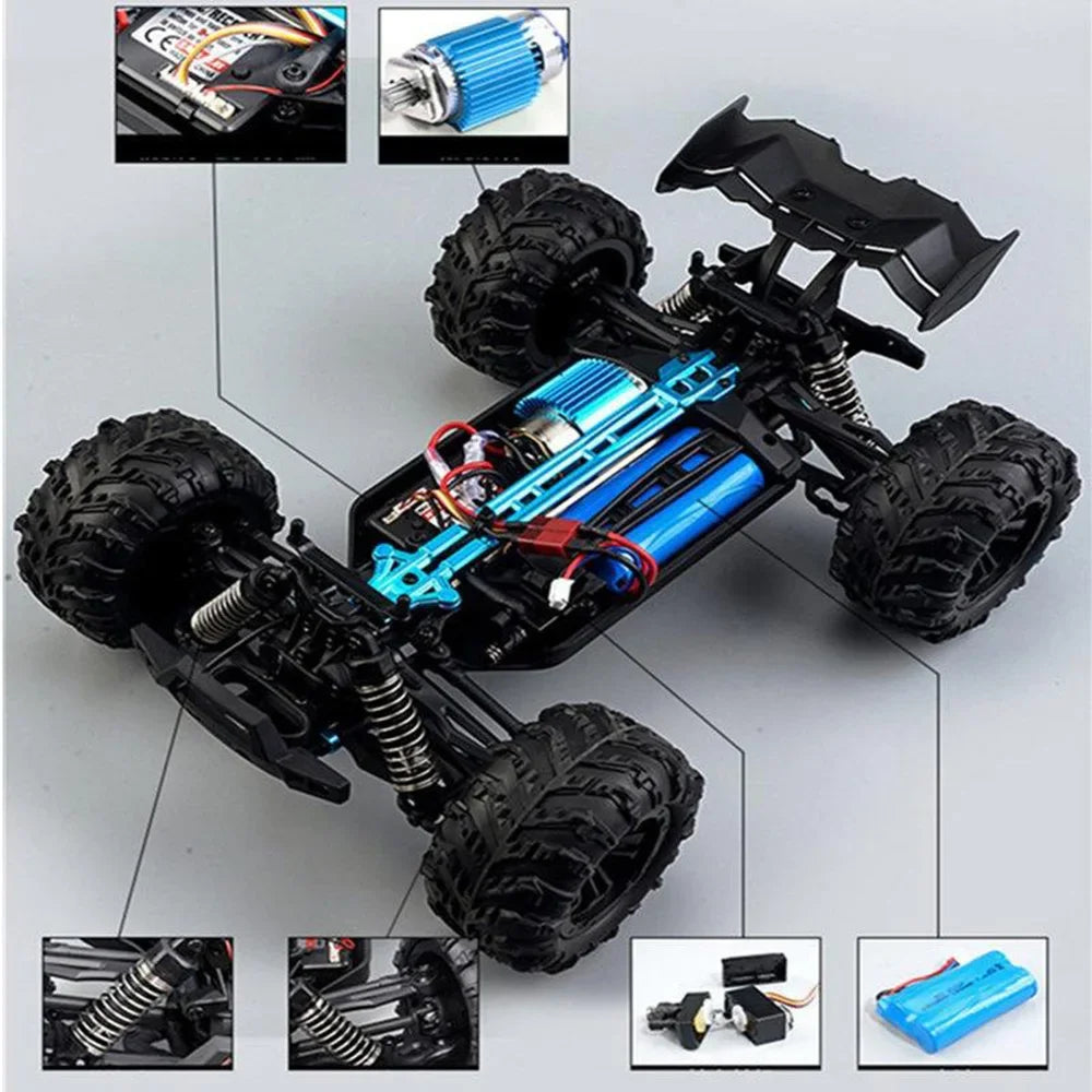 WLtoys 1:16 Scale Large RC Car 50km/h High Speed 4WD Children Toy for Boys Remote Control Car 2.4G Off Road Monster Truck RC Toy