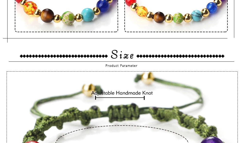 Reiki 7 Chakra Bracelet – Natural Stone Yoga Healing Jewelry