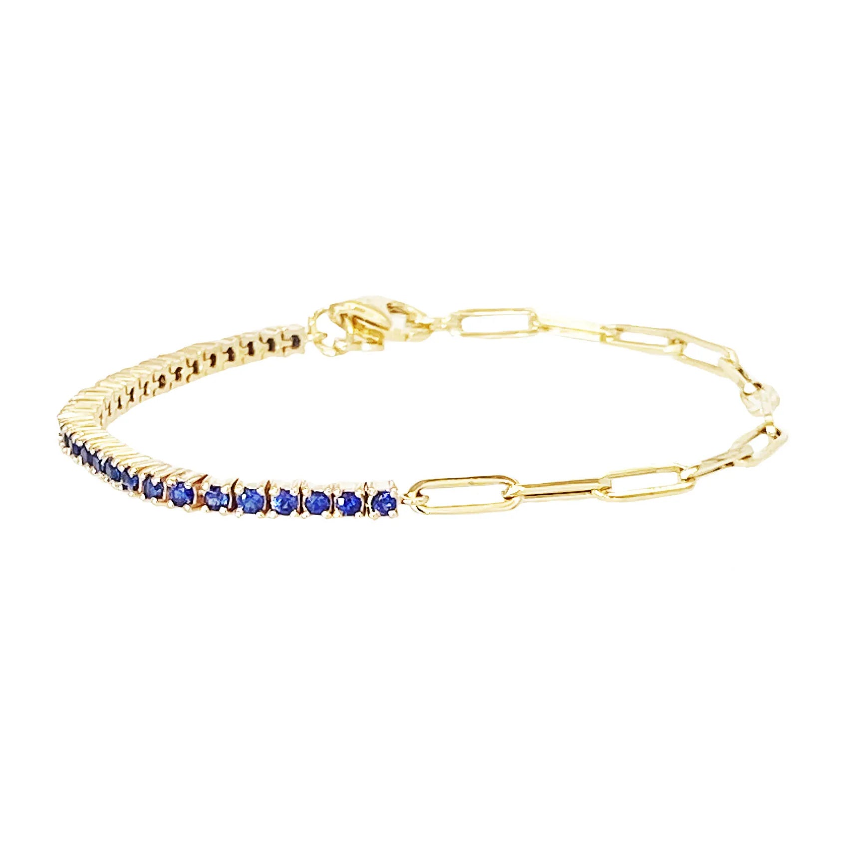 Luxury Cubic Zirconia Tennis Bracelet – Gold Chain for Women