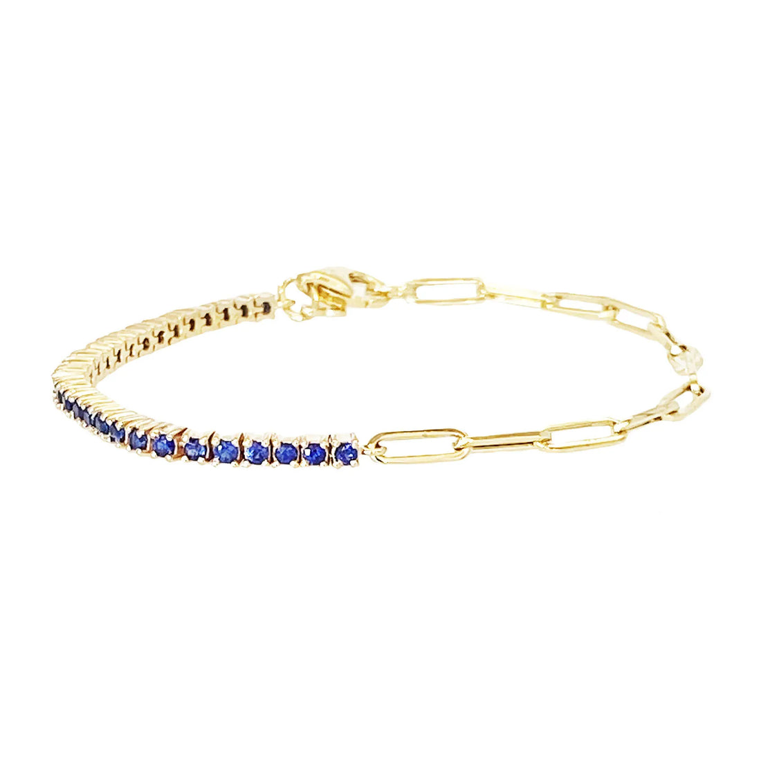 Luxury Cubic Zirconia Tennis Bracelet – Gold Chain for Women