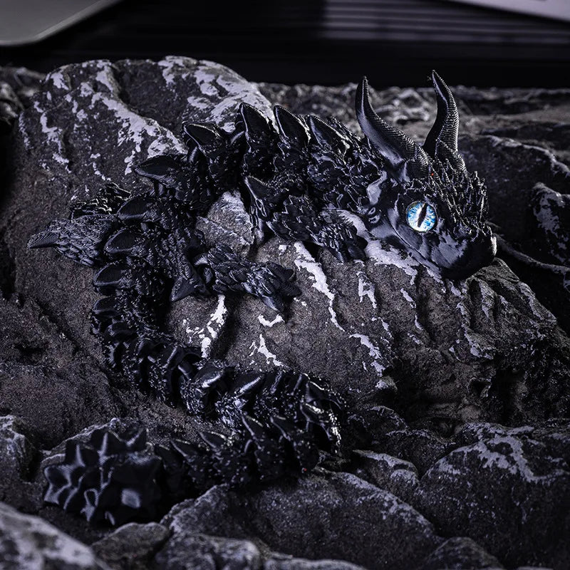 3D Printed Magic Dragon Movable Joint Fidget Toy Rotatable Articulated Office Desktop Ornament Adults Kid Toy Crafts Gift