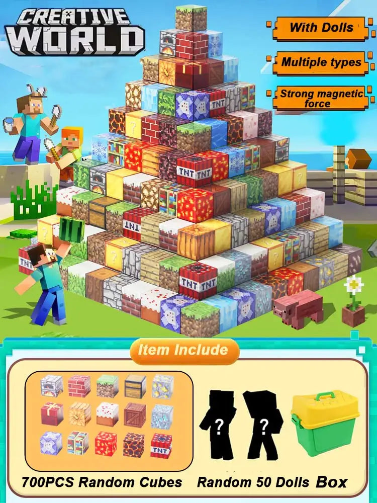 Minecraft Magnetic Building Blocks – DIY STEM Construction Set
