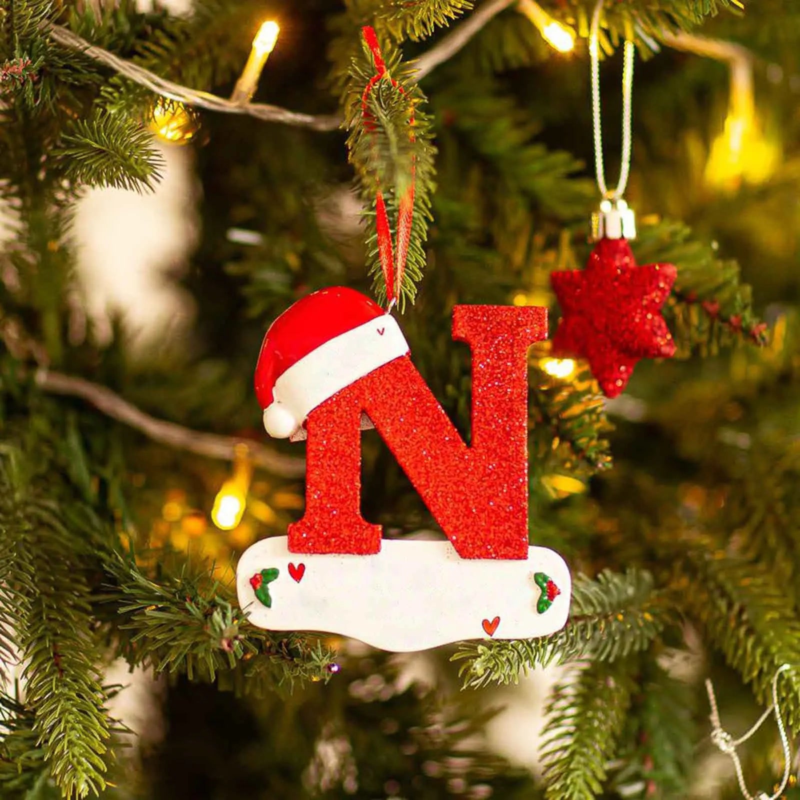 Christmas Letter Pendant Decorations – Acrylic DIY Xmas Ornaments