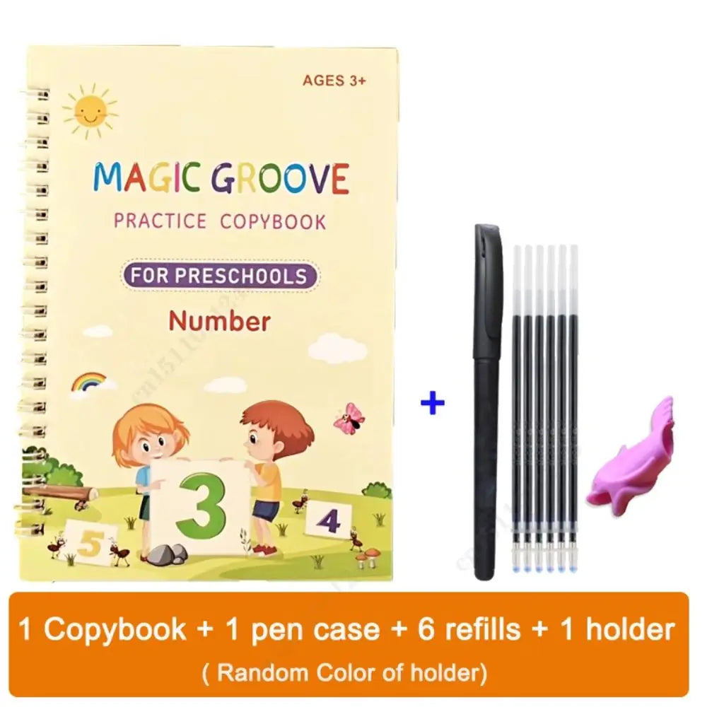 English Writing Practice Copybook – Groove Magic Calligraphy Book