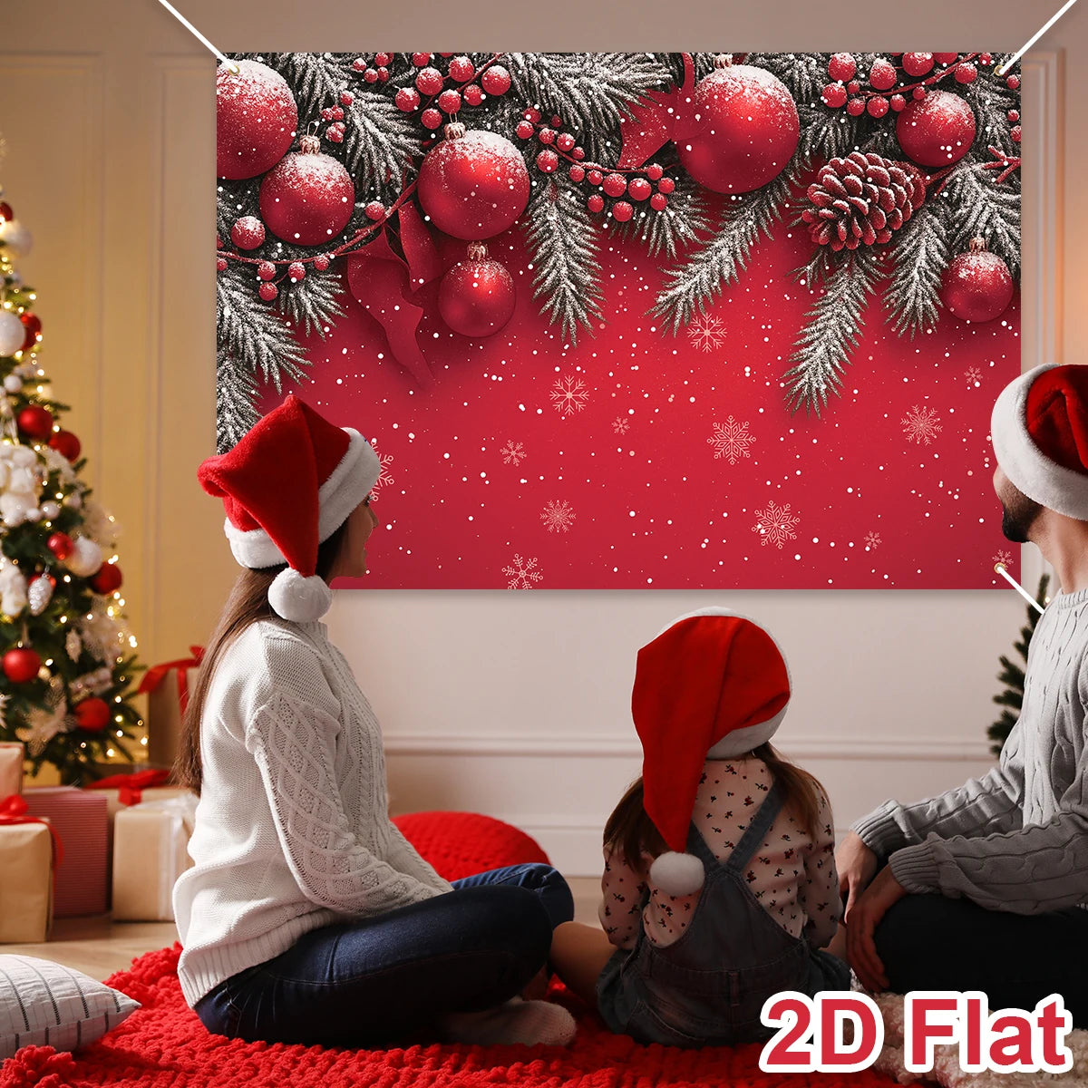 Christmas Tree Backdrop – Merry Christmas Photo Background