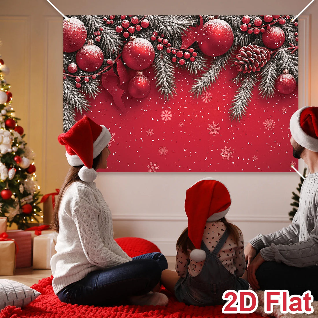 Christmas Tree Backdrop – Merry Christmas Photo Background