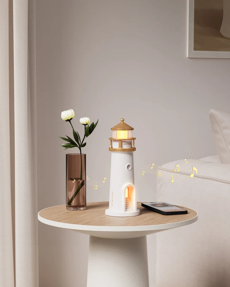 Moon Lamp Projection Lighthouse – Bluetooth Night Light with Remote