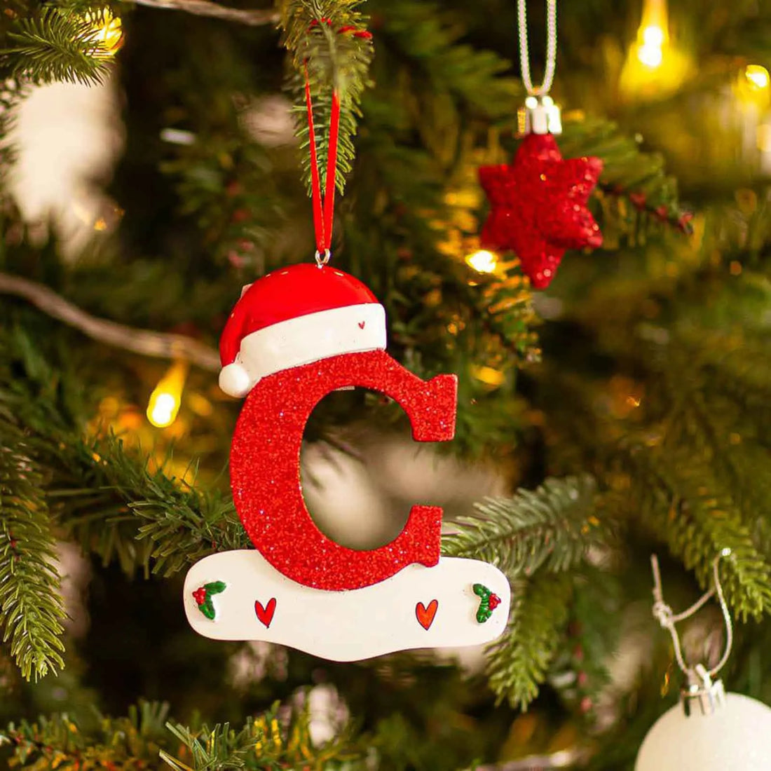 Christmas Letter Pendant Decorations – Acrylic DIY Xmas Ornaments