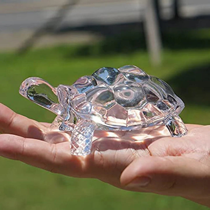 A Crystal Turtle Ornament, Mini Turtle Statue, Lucky Ornament, Suitable for Home Office Desk Decoration, Home Decoration