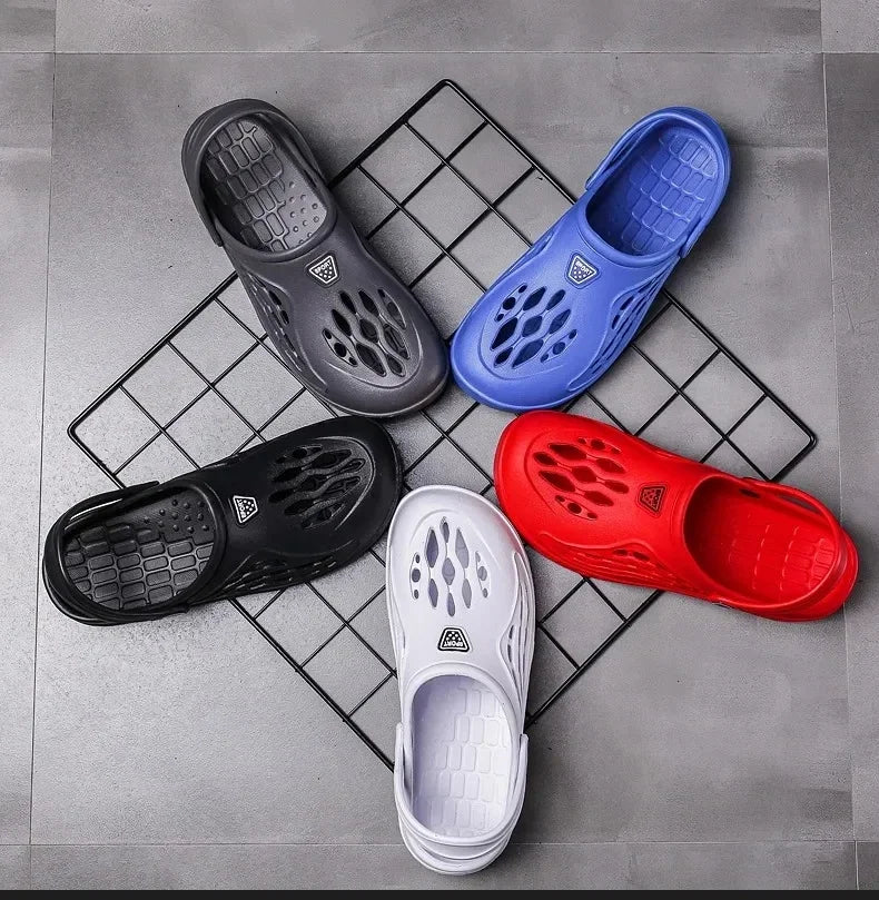 YRZL Mens Slippers Unisex Soft Non-slip Wear-resistant Casual Mens Sandals Comfortable Slip on Beach Shoes Outdoor Slippers Man