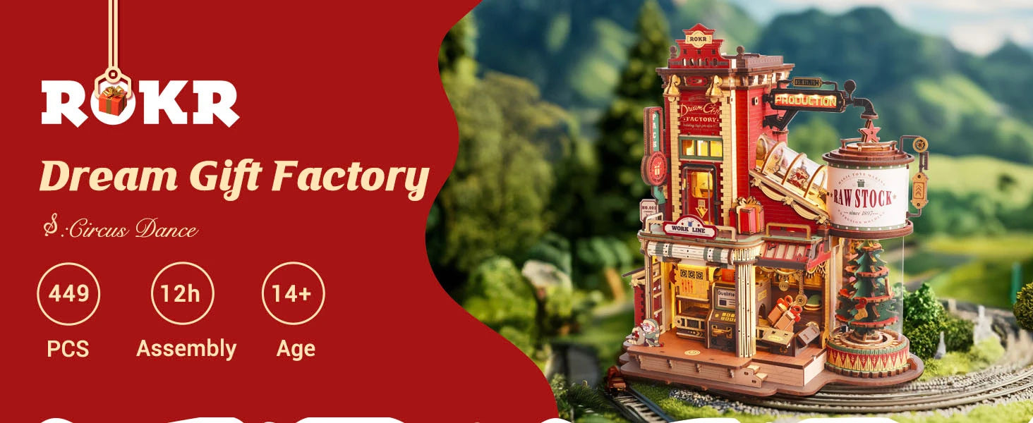 Robotime ROKR Wooden Music Box – 3D Puzzle Model Kit