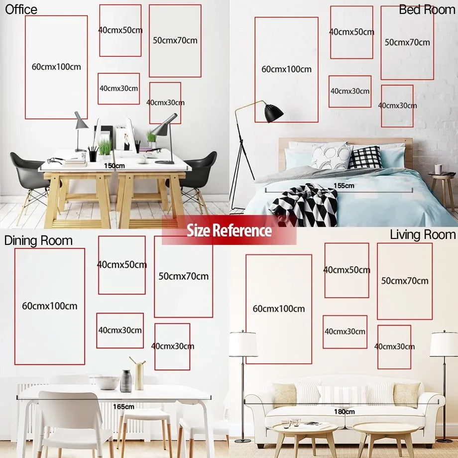 Nordic Christmas Wall Art – Santa & Tree Canvas Prints