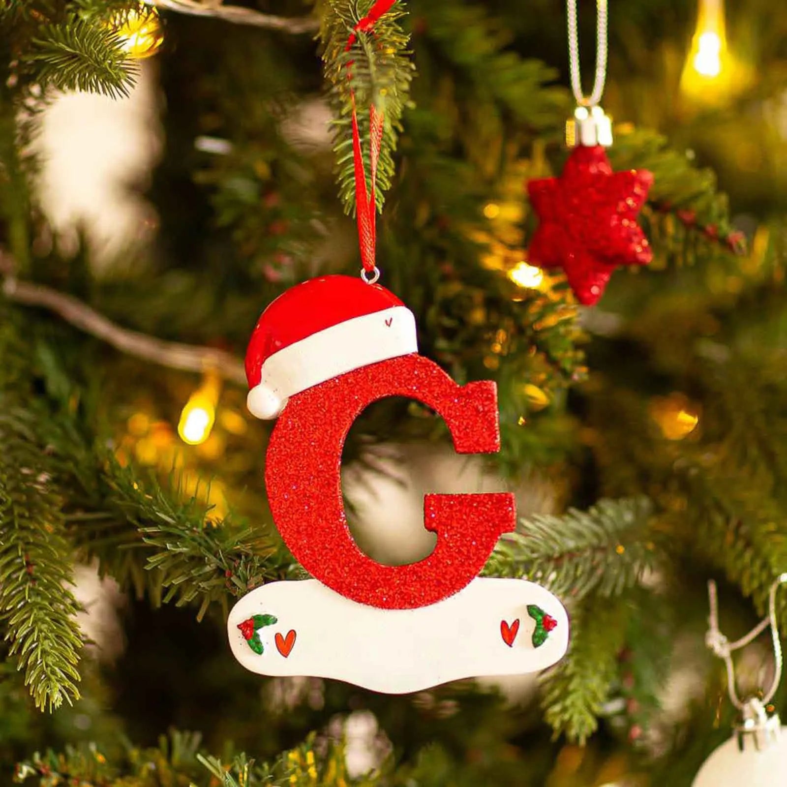 Christmas Letter Pendant Decorations – Acrylic DIY Xmas Ornaments
