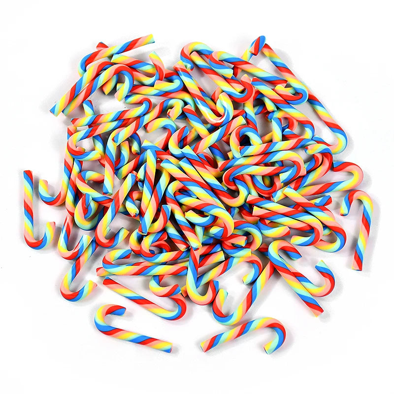 Mini Candy Cane Christmas Decorations – 10/30/50PCS Resin DIY Crafts