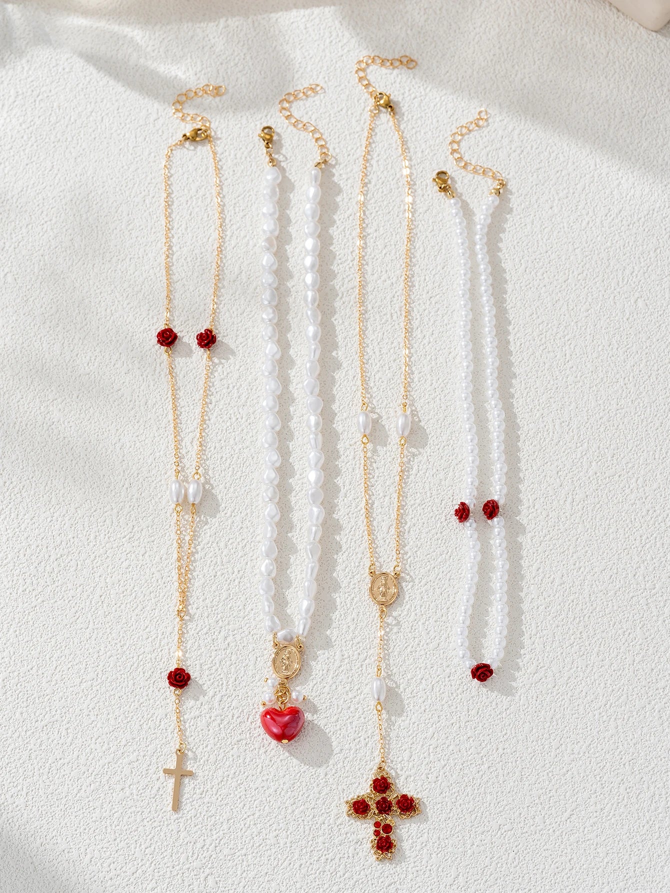 Bohemian Sea Star Pendant Necklace Set – 5PCS Women’s Layered Jewelry