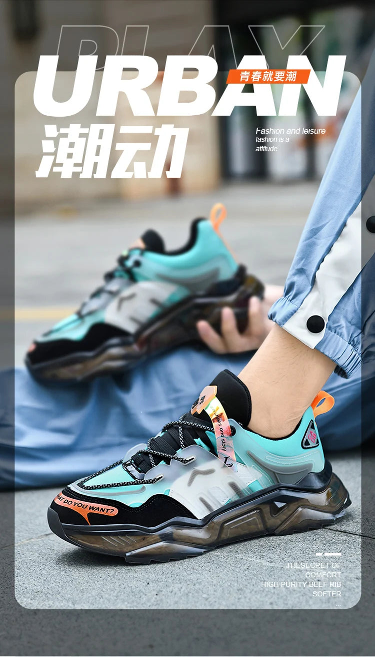 Men's Breathable Casual Sneakers Luxury Trainer Fashion Loafers Running Shoes - Comfortable Race Shoes for Male