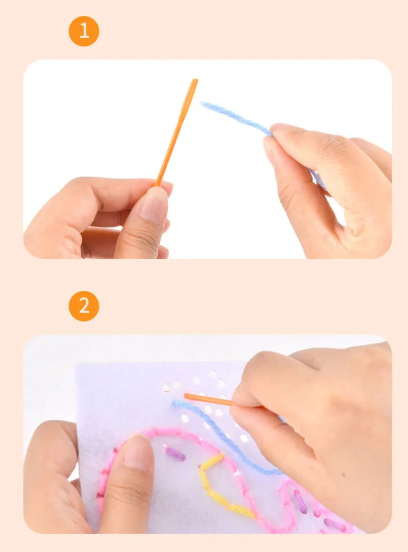 Montessori Lacing Toys – Animal Sewing Kit for Toddlers & Kids