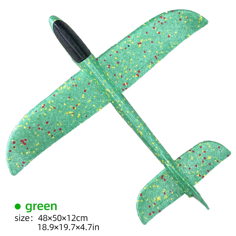 33/50CM Big Flash Glider Foam Plane Hand Throw Light Inertial AirPlane Outdoor Launch Fun of Kids Toys for Children Boys Gift