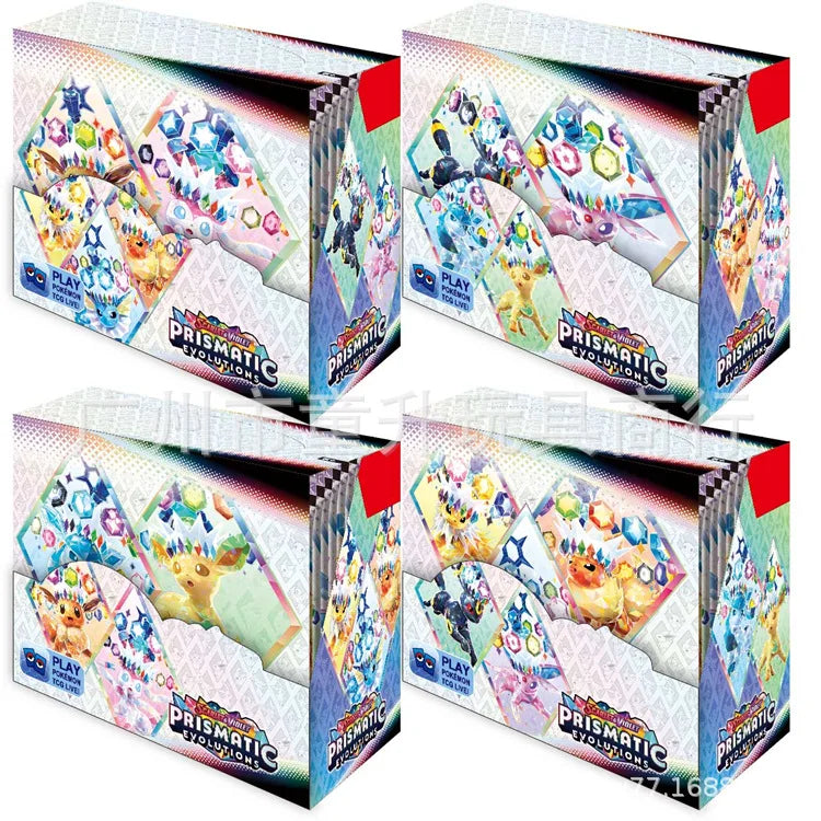 360Pcs Pokemon Card Prismatic Evolutions Scarlet Violet 151 Surging Sparks PALDEAN FATES English Booster Battle Transaction Card