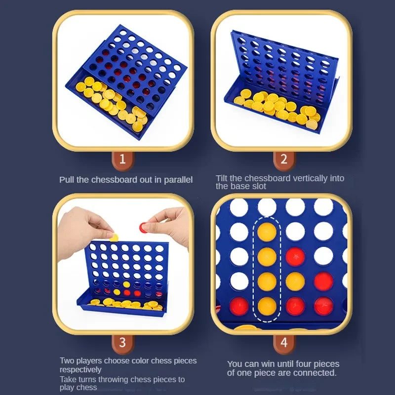 4-in-a-Row Connect Board Game – Classic Family Strategy Toy