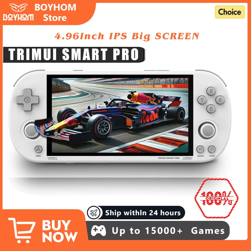 Trimui Smart Pro Handheld Console – 4.96" IPS, RGB Lighting