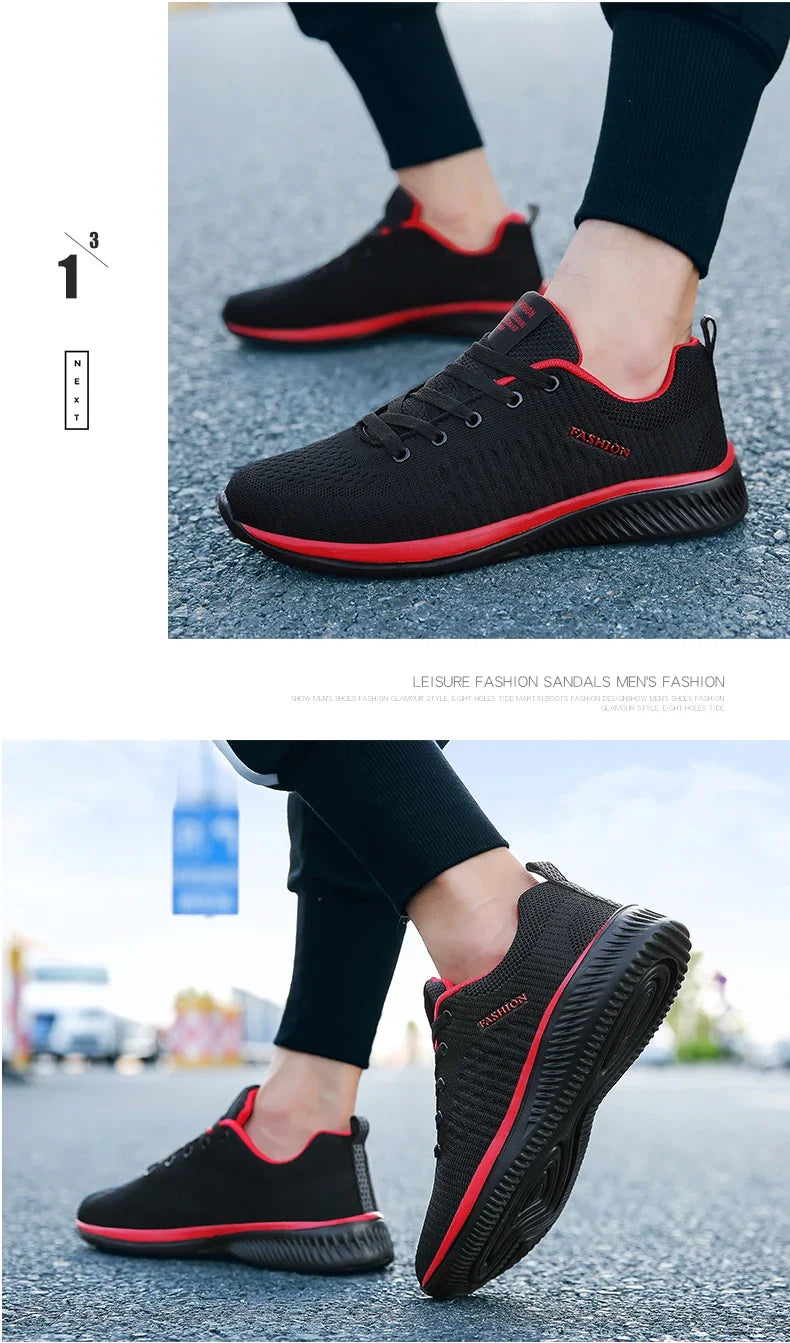 Men Running Walking Knit Shoes Fashion Casual Sneakers Breathable Sport Athletic Men Sneakers Casual Shoes Big Size 36-48