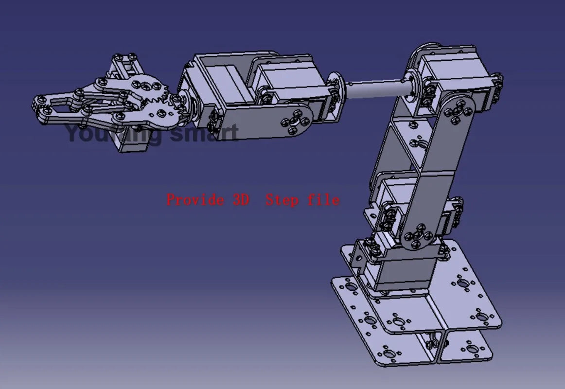 360 Degrees 6 DOF Robot Metal Alloy Mechanical Arm Claw Kit MG996R for Arduino Robotics Kit Educational Ps2 Programmable Toys