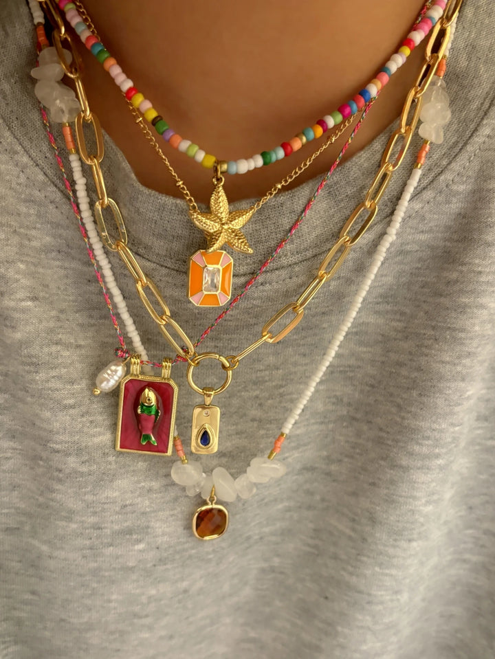 Bohemian Sea Star Pendant Necklace Set – 5PCS Women’s Layered Jewelry