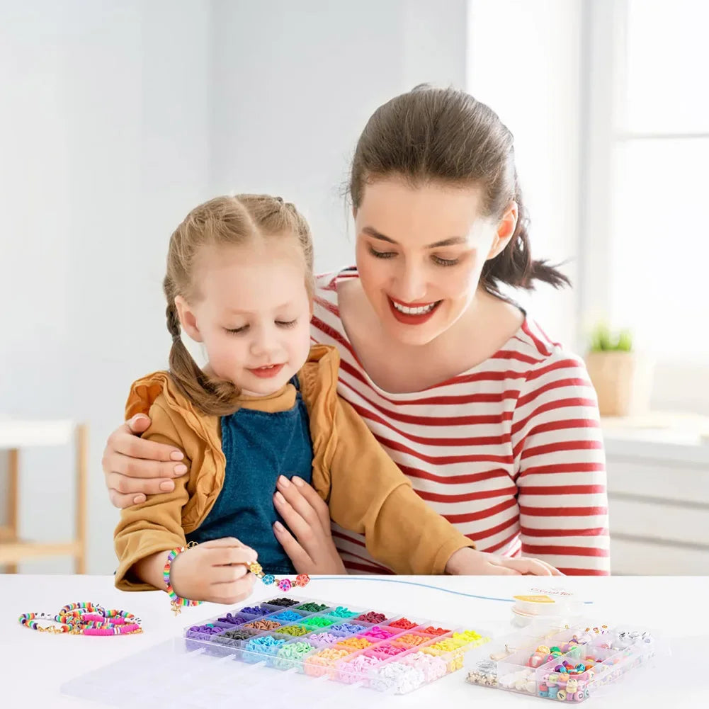 500PCS DIY Beaded Jewelry Kit – Spacer Beads Craft Set for Girls