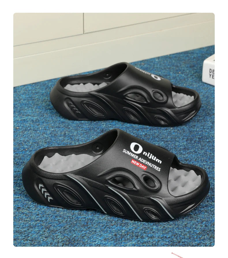 Men Summer Slippers High Quality EVA Sandals Soft Non Slip Platform Soft Slides Outdoor Beach Shoes Unisex Design Slippers