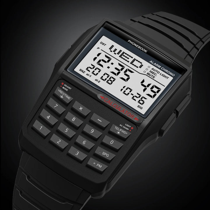 Multifunctional Men's Calculator Watch Fashion Luxury LED Electronic Watch Digital Sports Waterproof Watch Computer Style