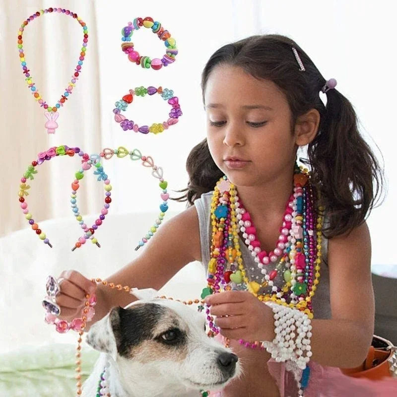DIY Beaded Jewelry Set – 24 Grid Spacer Beads Kit for Girls