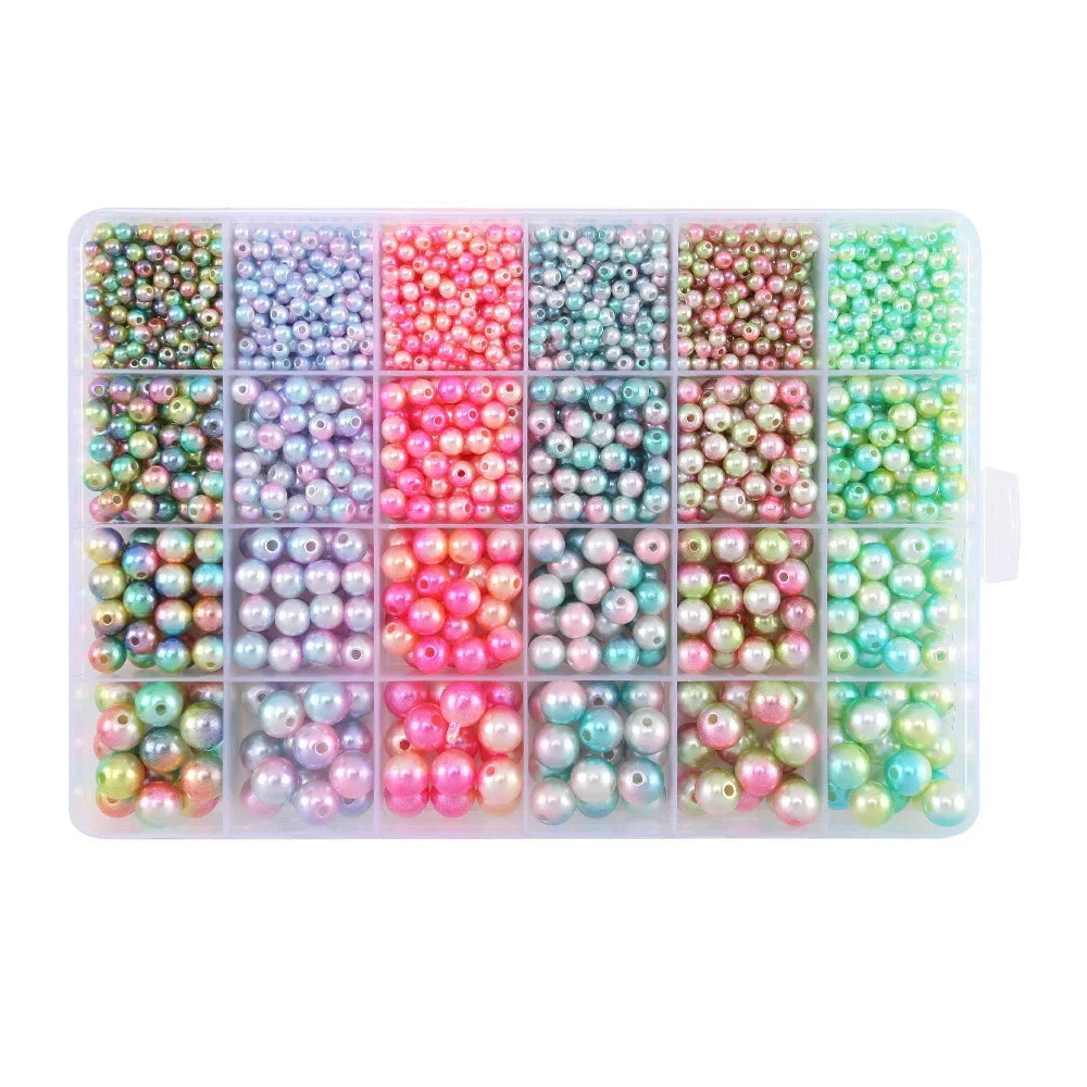 Gradient Pearl Bead Kit – Rainbow DIY Jewelry Making Set