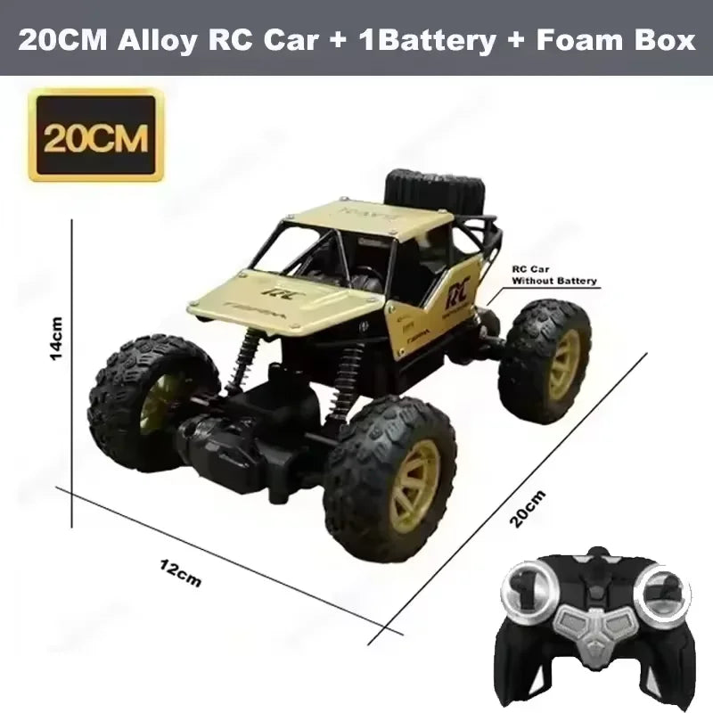 4WD 1:12/16 Scale All Terrain RC Car 20KM/H High Speed Electric Vehicle Remote Control Off-Road Truck LED HeadLight Gifts Adults