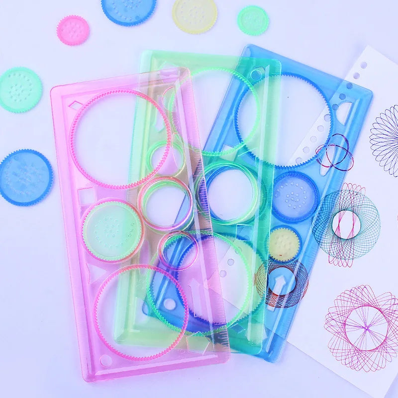 Geometry Spirograph Drawing Stencil Set – Kids Creative Art Toy