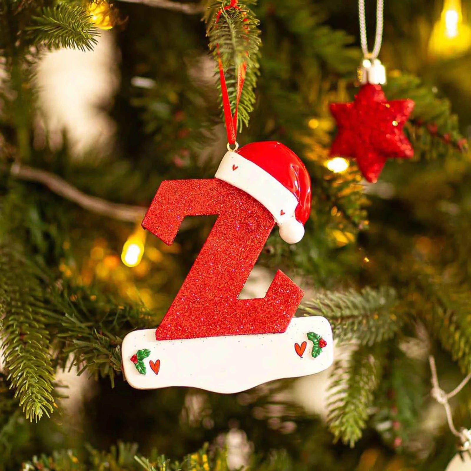 Christmas Letter Pendant Decorations – Acrylic DIY Xmas Ornaments