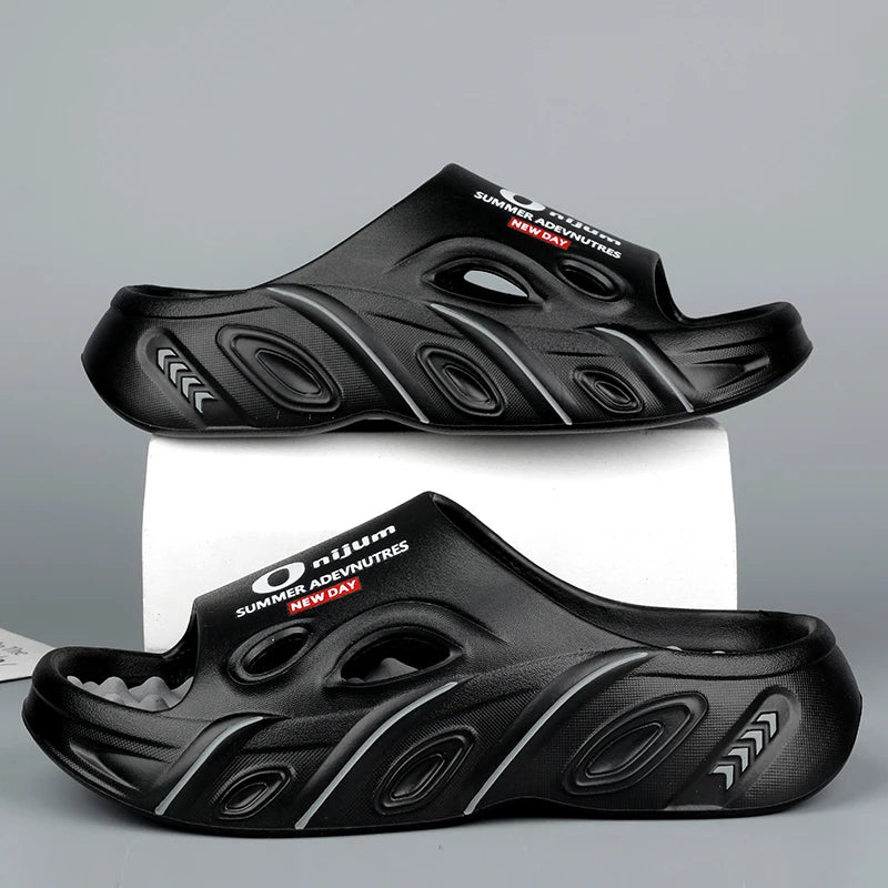 Men Summer Slippers High Quality EVA Sandals Soft Non Slip Platform Soft Slides Outdoor Beach Shoes Unisex Design Slippers