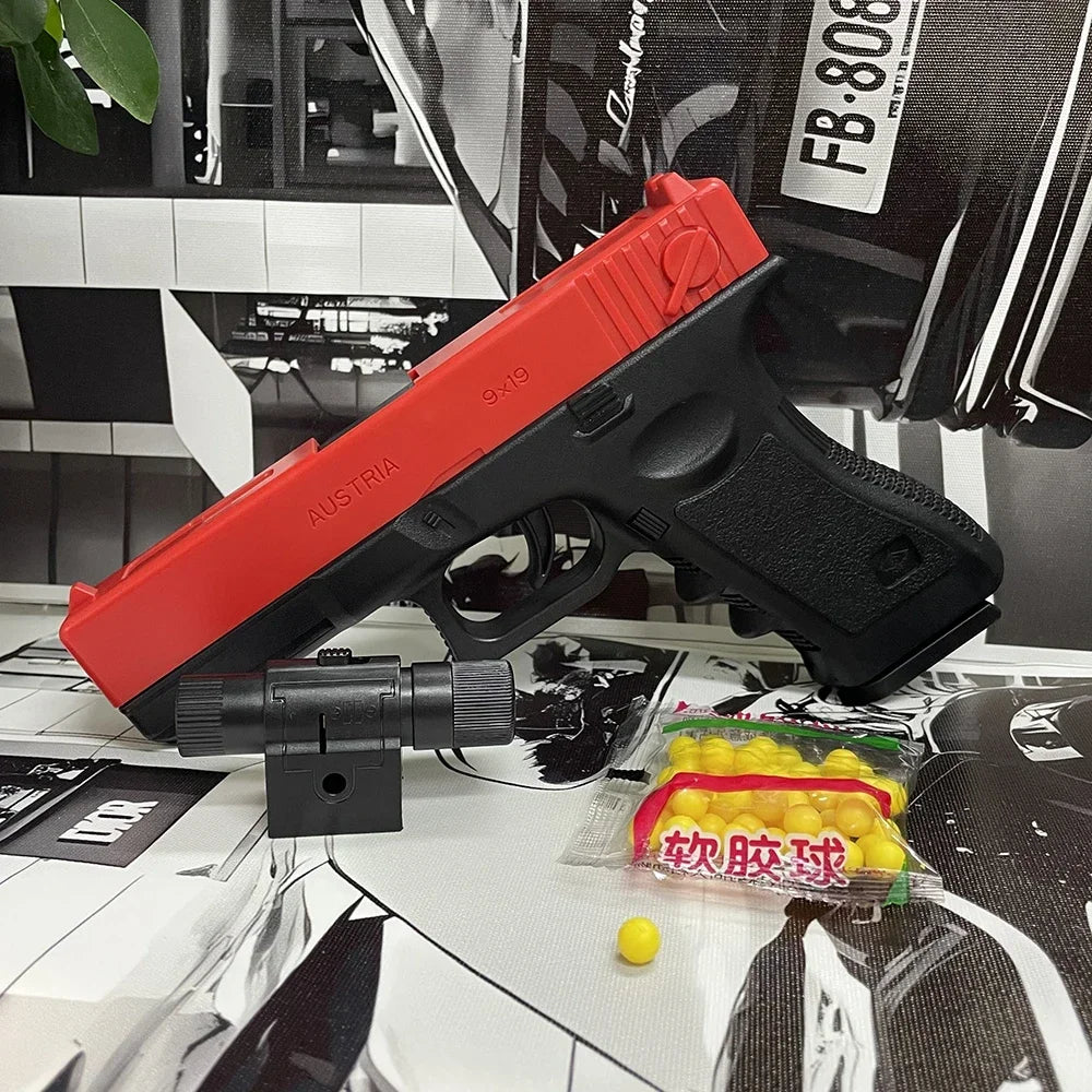 High quality soft bullet air gun manual G17 glock toy gun lower magazine laser outdoor sports CS game weapons children gift