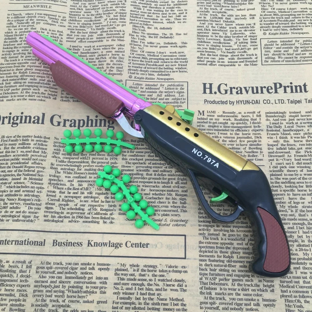 Toy Blaster Pistol Set – Manual Airsoft/BB & Paintball-Style Kids Handgun