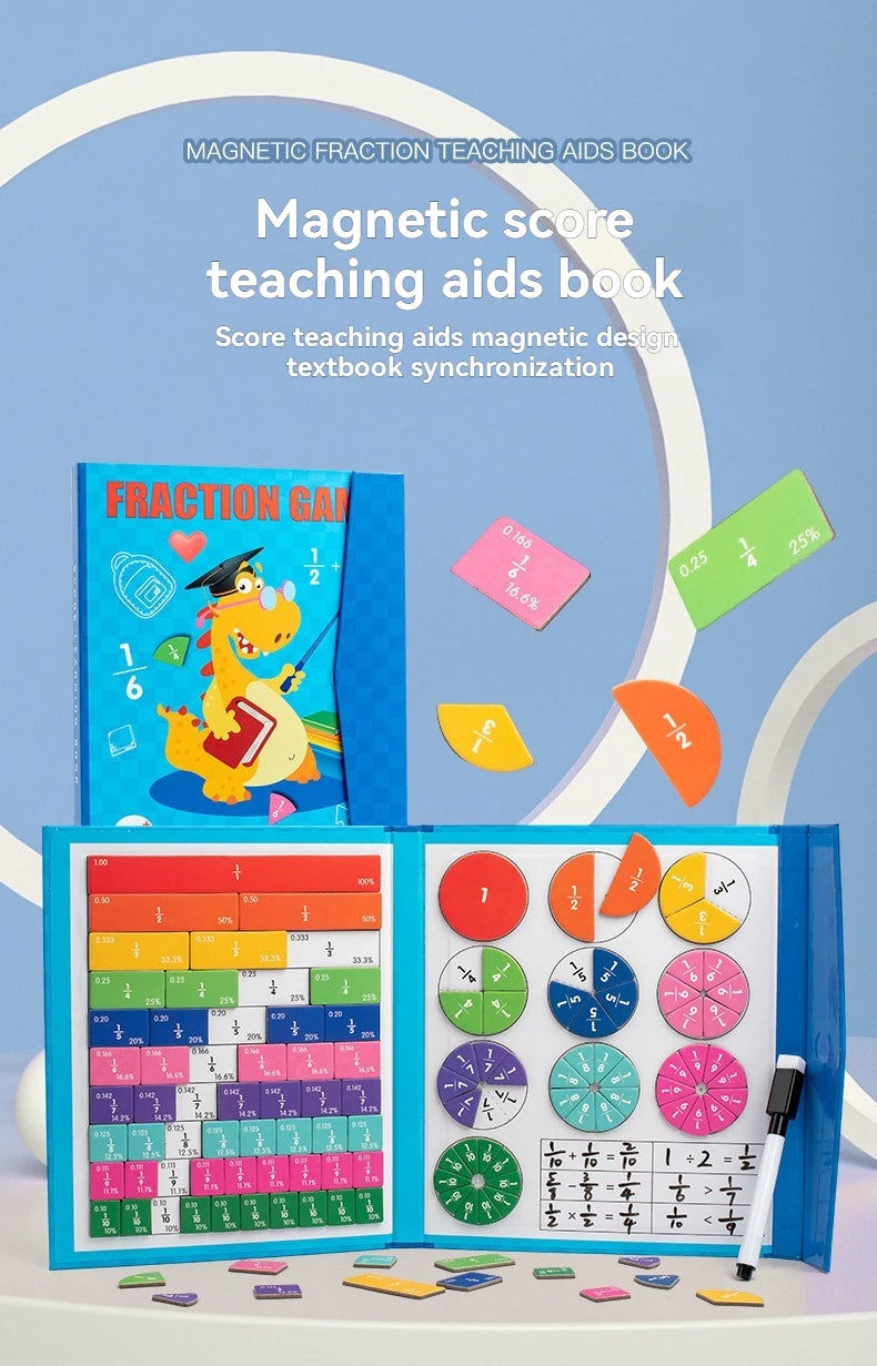 Magnetic Fraction Puzzle – Montessori Math Educational Toy