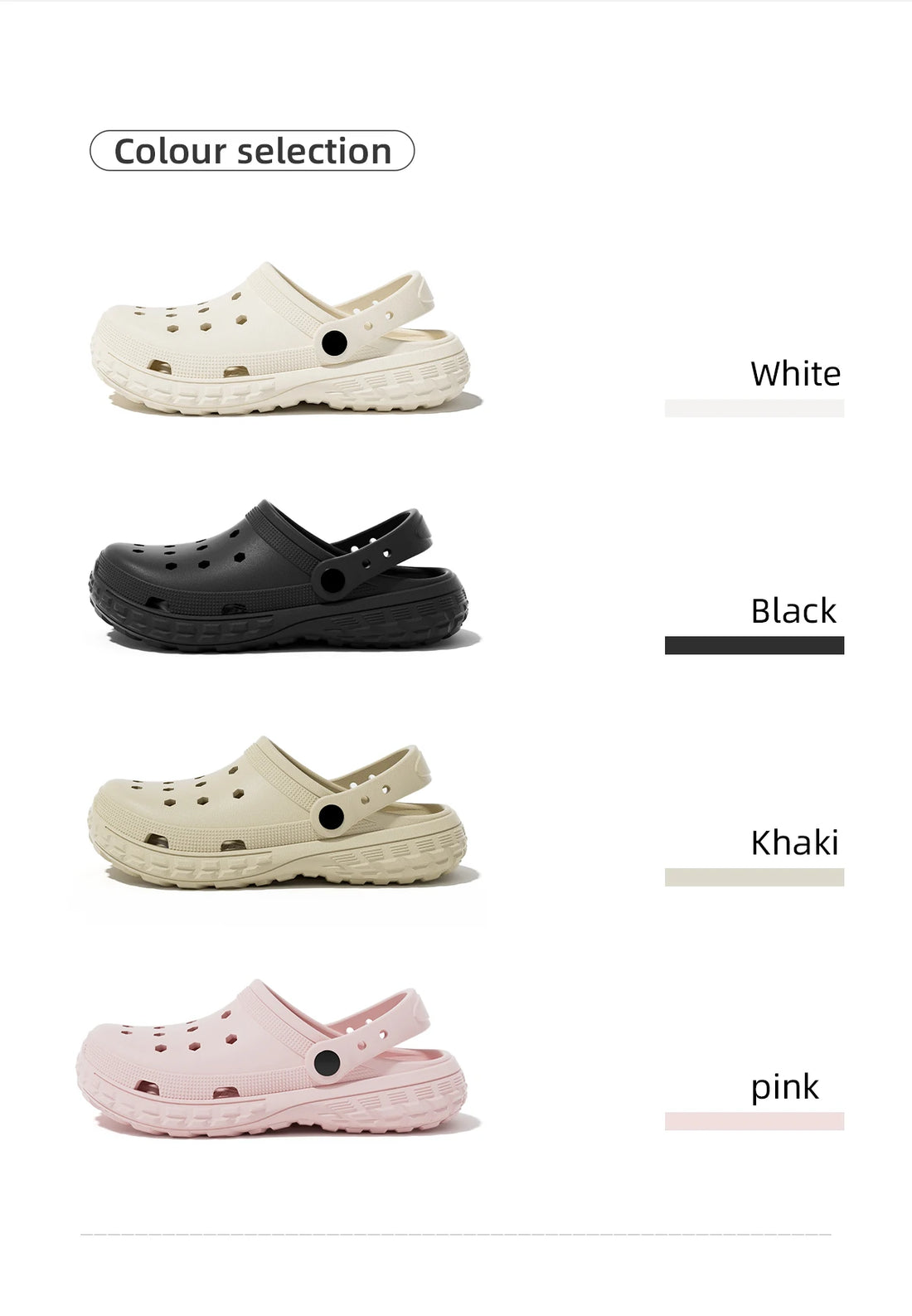 Women and Men's Hole Shoes Summer Non-Slip Outdoor Sandals Closed Toe Shit Feeling Beach Slippers Thick Bottom Soft Bottom