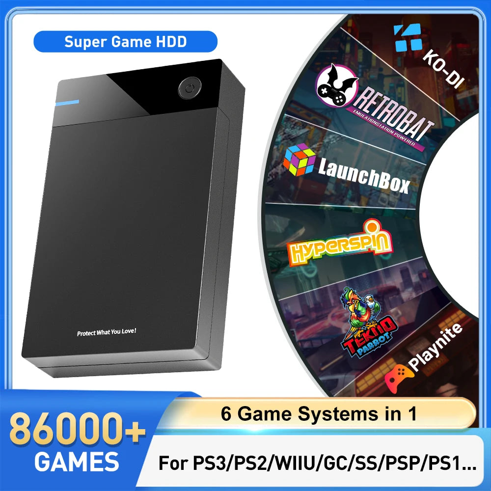 12TB Gaming HDD – 86,000+ Retro Games with Hyperspin/Launchbox