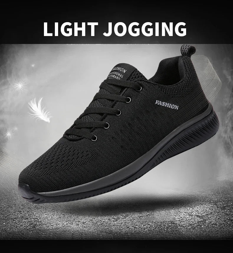 Men Running Walking Knit Shoes Fashion Casual Sneakers Breathable Sport Athletic Men Sneakers Casual Shoes Big Size 36-48