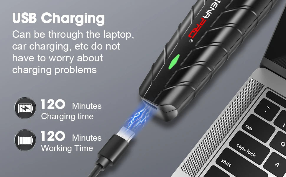 hiena Finish Machine Electric Professional Electric Hair Clippers Beard Clipper Rechargeable Men's Shaver Hair Trimmer Kit