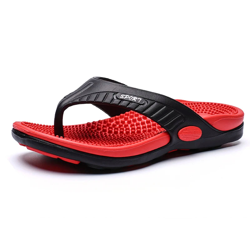 Men Massage Flip Flops EVA Slippers Summer Breathable Beach Shoes Sandals Men Flip Flops Breathable Plus Big Size Men Slipper 46