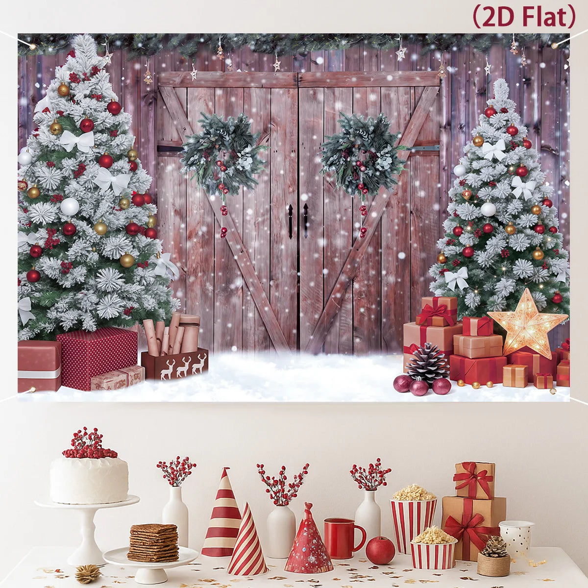 Christmas Tree Backdrop – Merry Christmas Photo Background