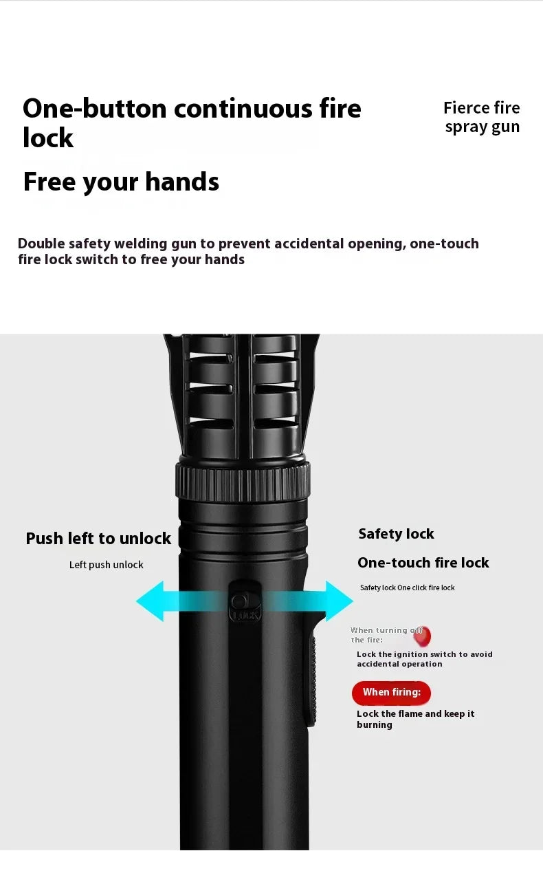 Gas Lighter Kitchen Cooking Powerful Metal Windproof Torch Flame Jet Barbecue Smoking Accessories Cigar Lighters Men's Gift