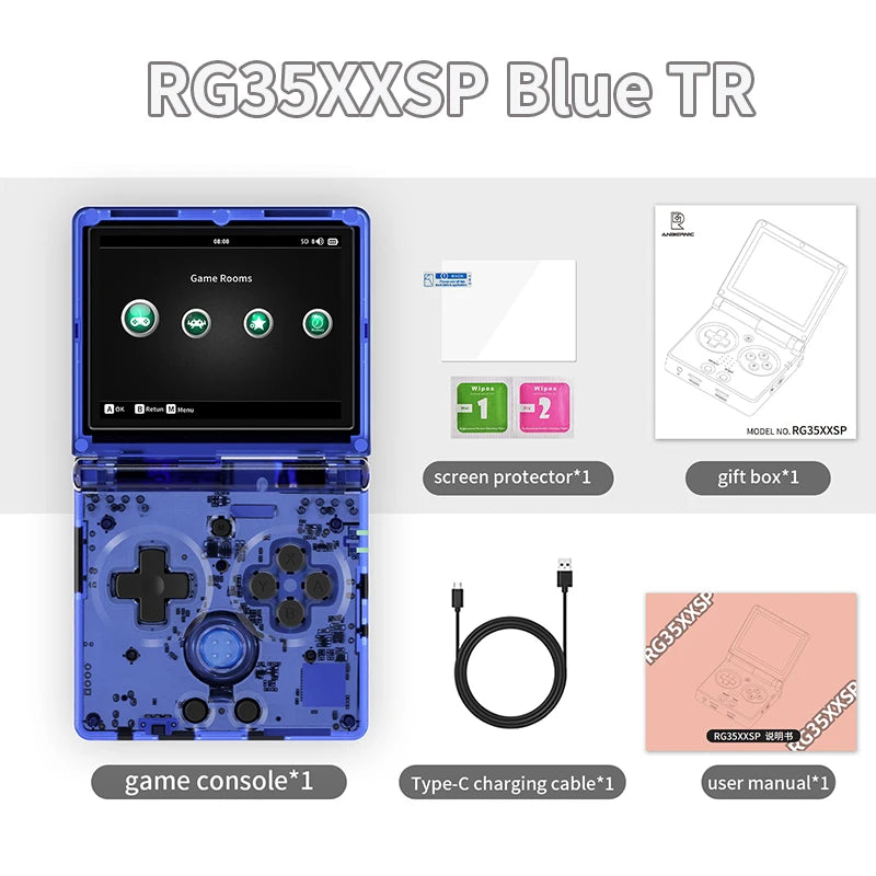 ANBERNIC RG35XXSP Flip Handheld – 3.5" IPS, WiFi & Bluetooth
