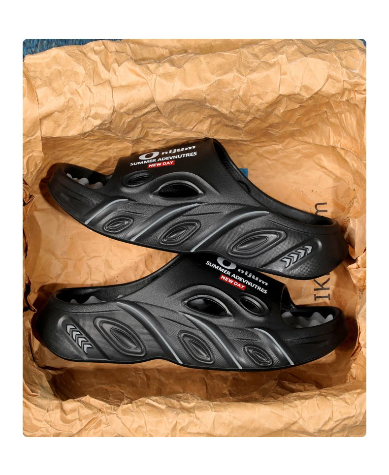 Men Summer Slippers High Quality EVA Sandals Soft Non Slip Platform Soft Slides Outdoor Beach Shoes Unisex Design Slippers