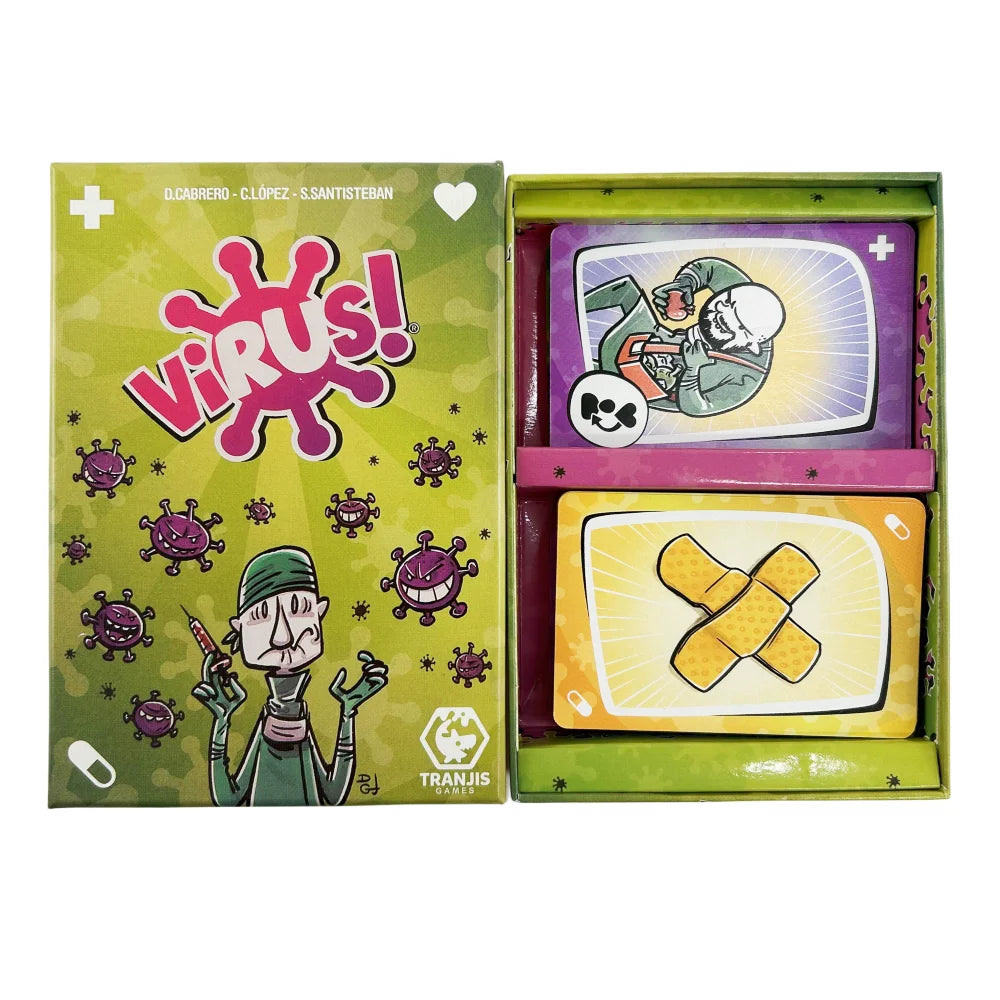 Virus! 1 2 3 Board Game – Bilingual Spanish/English Card Game